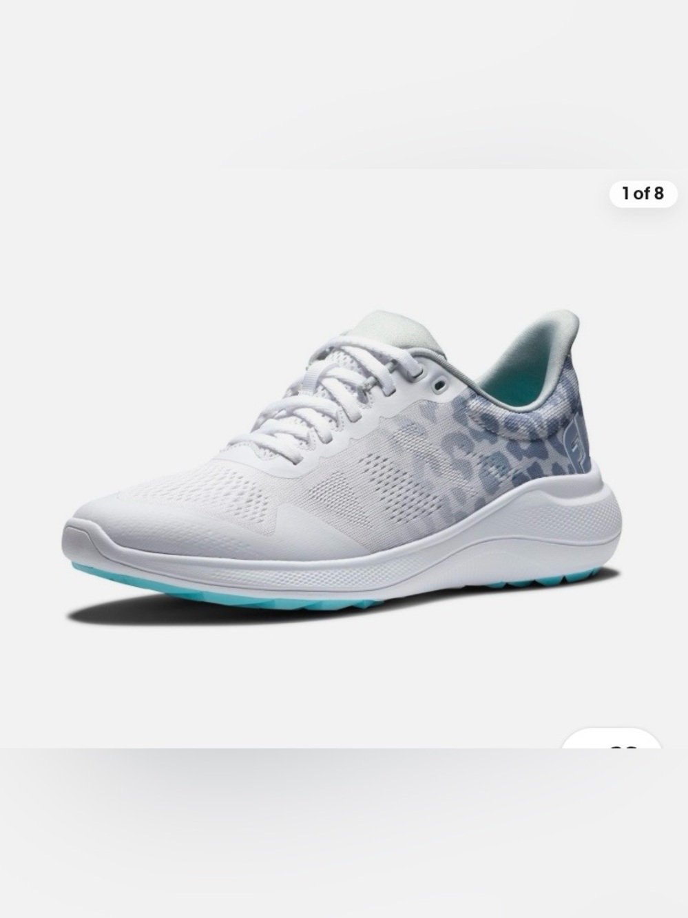 Foot Joy Flex White Leopard Ladies Spikeless Golf Shoe